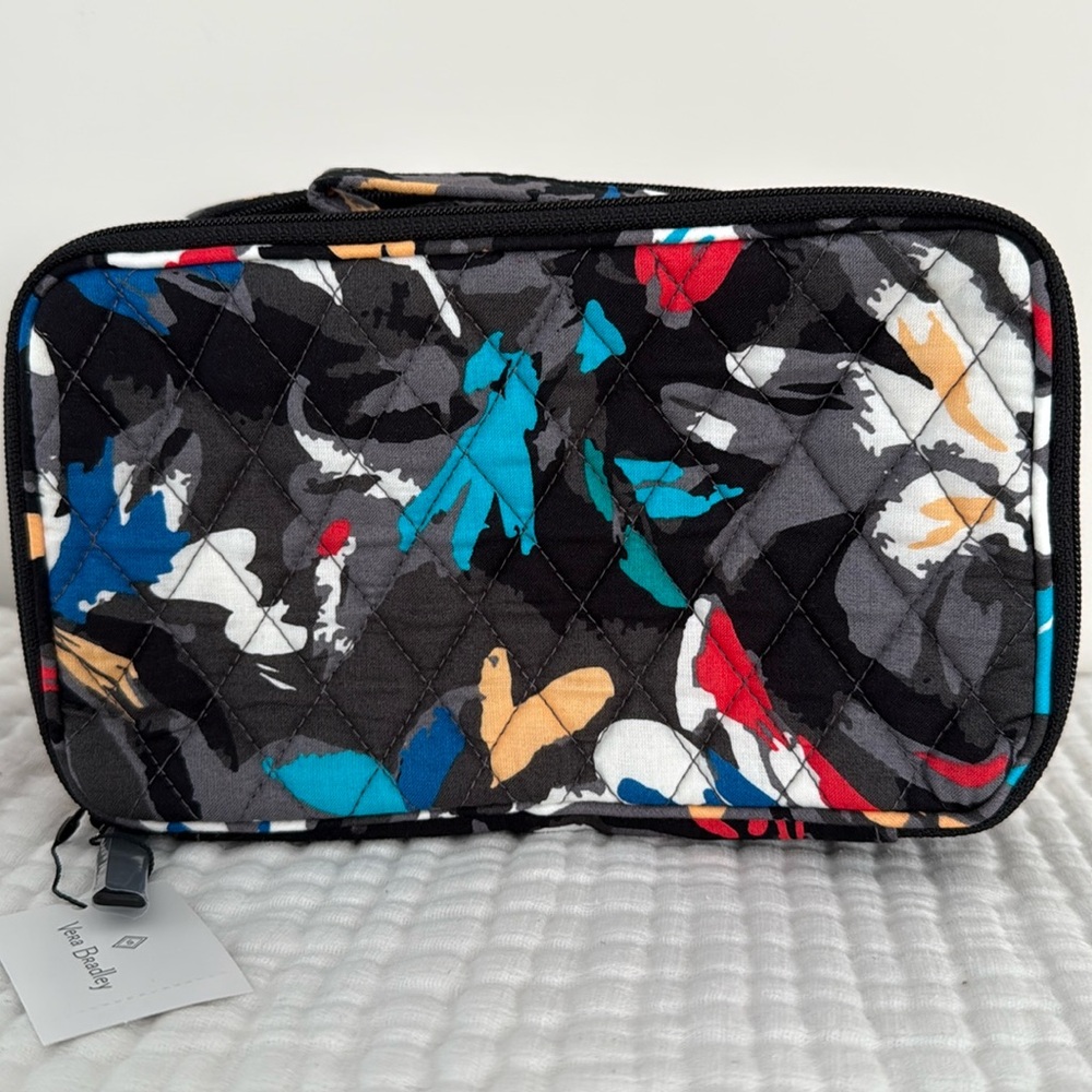 NEW Vera Bradley Blush and Brush Makeup Case bag Splash Floral